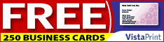 Free business cards from VistaPrint