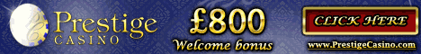Prestige Casino UK - 750 free spins and �800 deposit bonus