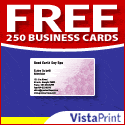 Free business cards at Vistaprint