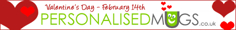 Valentines Mugs, Send your loved one a personalised gift