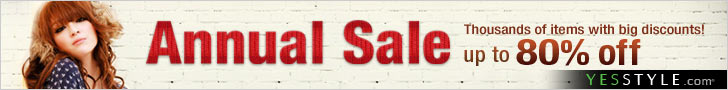 YESSTYLE: Annual Sale Up to 80% off