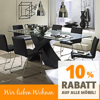 Moderne Möbel 10 Prozent günstiger