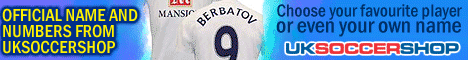 Official Name and Numbers from UKSoccershop