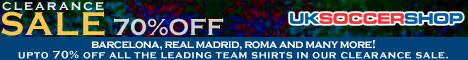 Great savings on football shirts from UKSoccershop
