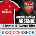 Official 08-09 Arsenal Football Shirts