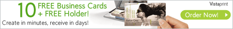 Free business cards and holder from VistaPrint!