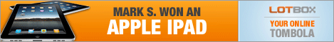 Win an iPad at LOTBOX -  your online Tombola. Daily raffles, fair and easy.