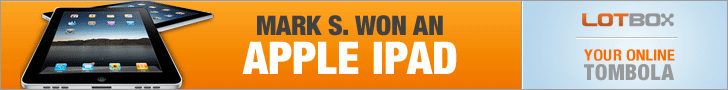 Win an iPad at LOTBOX -  your online Tombola. Daily raffles, fair and easy.