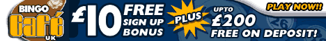 Bingo Cafe UK - �10 Free Trial, No Deposit Required
